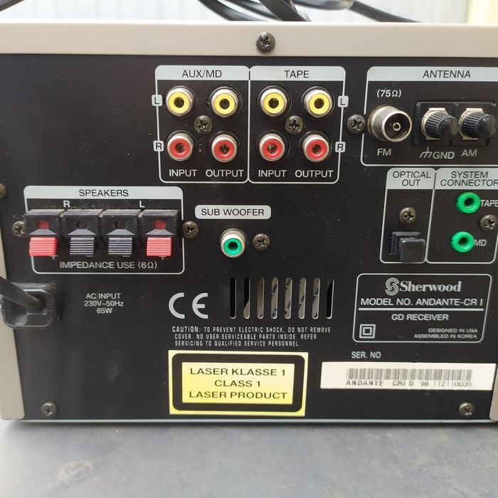 Sherwood andante cr1 в доброму стані працює радіо підсилювач аукс