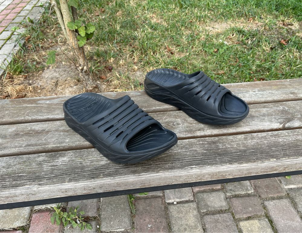 Hoka one one ore recovery slides (30 cm) шльопанці тапки капці