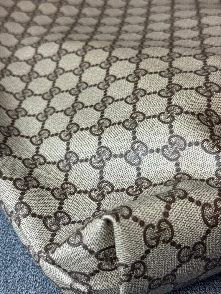 Gucci GG Supereme web sherry line tote bag