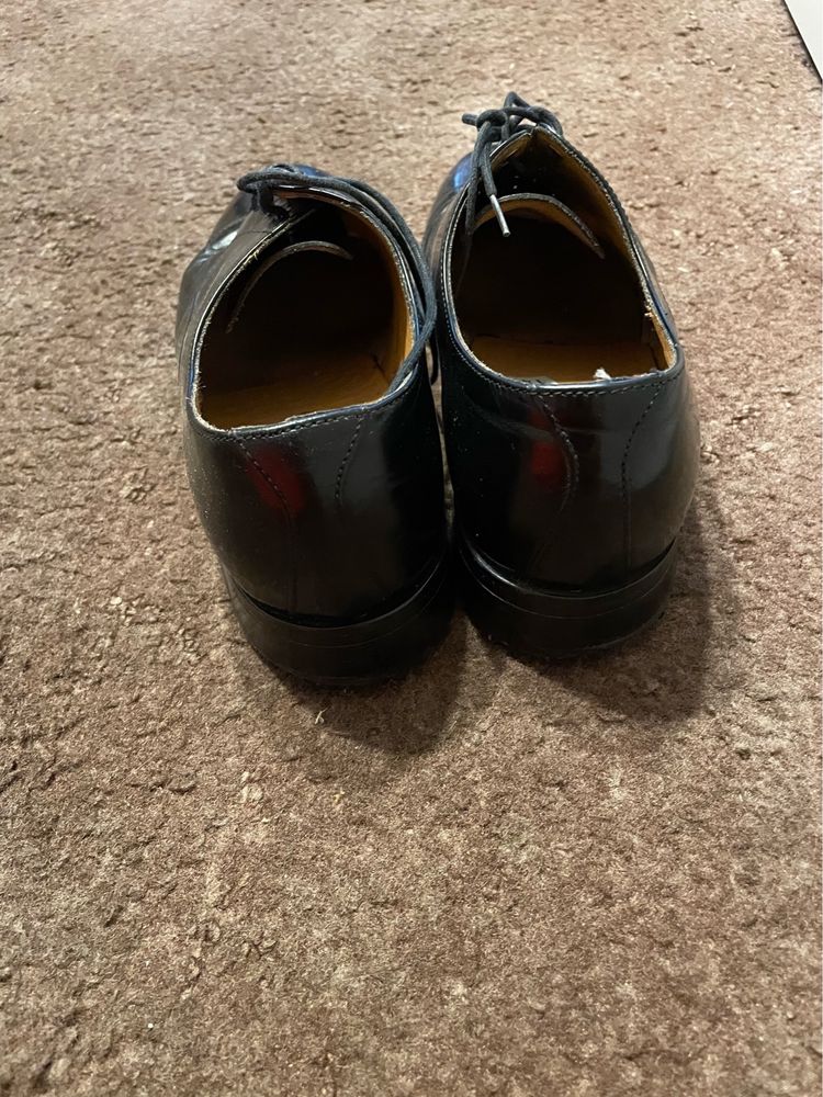 Czarne oksfordy sznurowane buty meskie skórzane eleganckie 41 42 clark