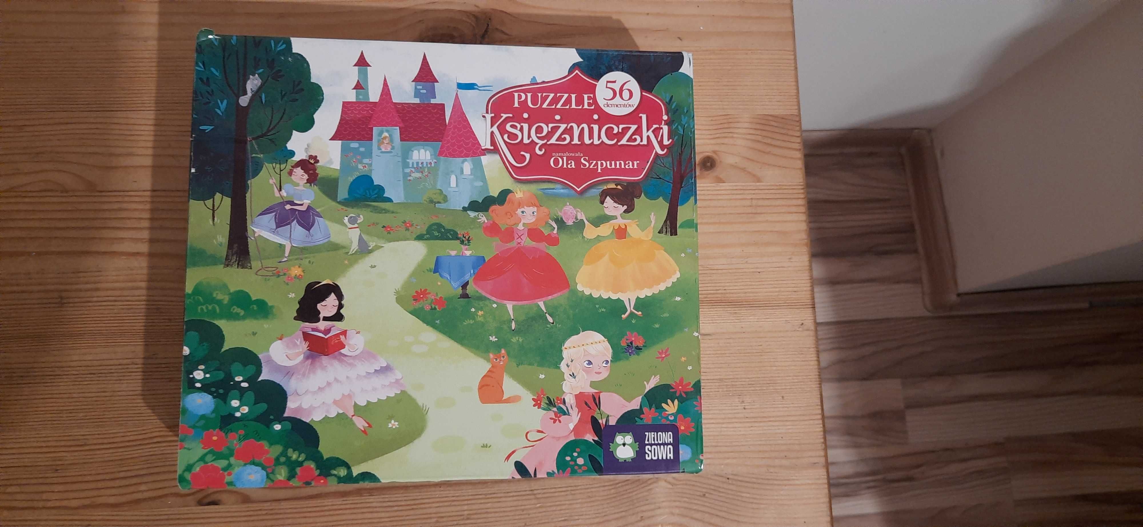 Puzzle - Księżniczki 56 elementów Duże