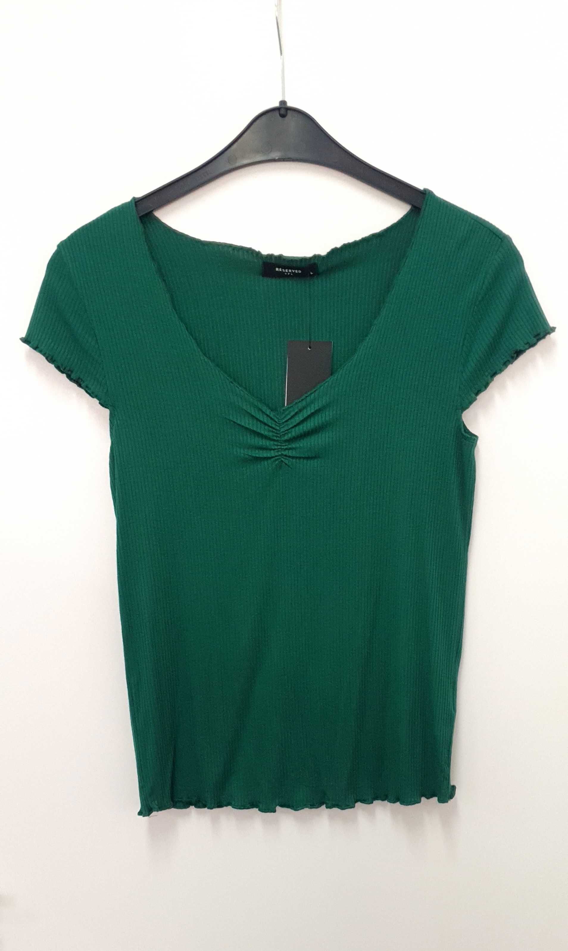 Nowy Top / bluzka zielona nowa z metką Reserved rozmiar L