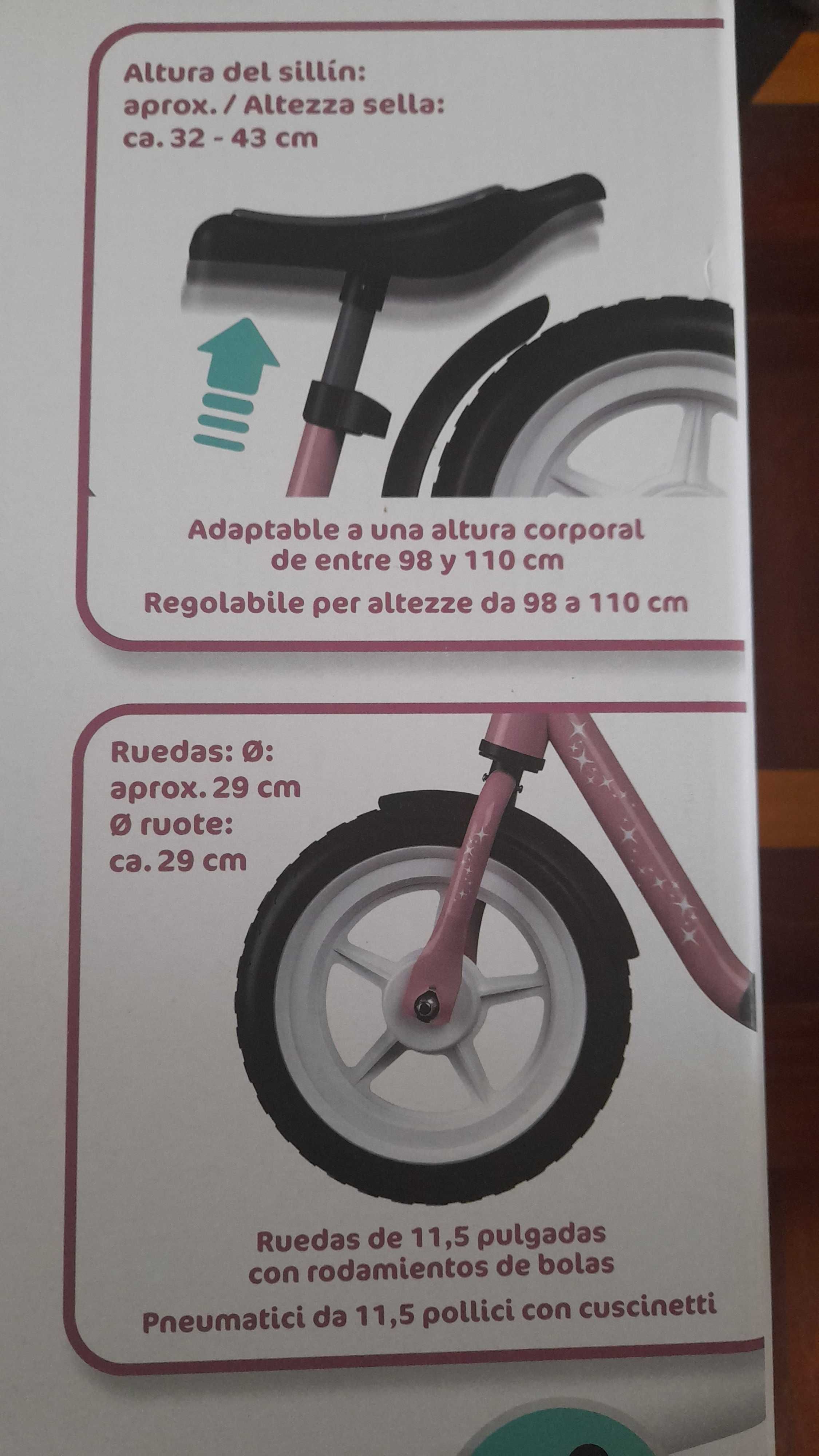 Bicicleta de criança sem pedais