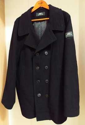 Стильный черный теплый бушлат пальто в морском стиле.
Размер 52, XXL