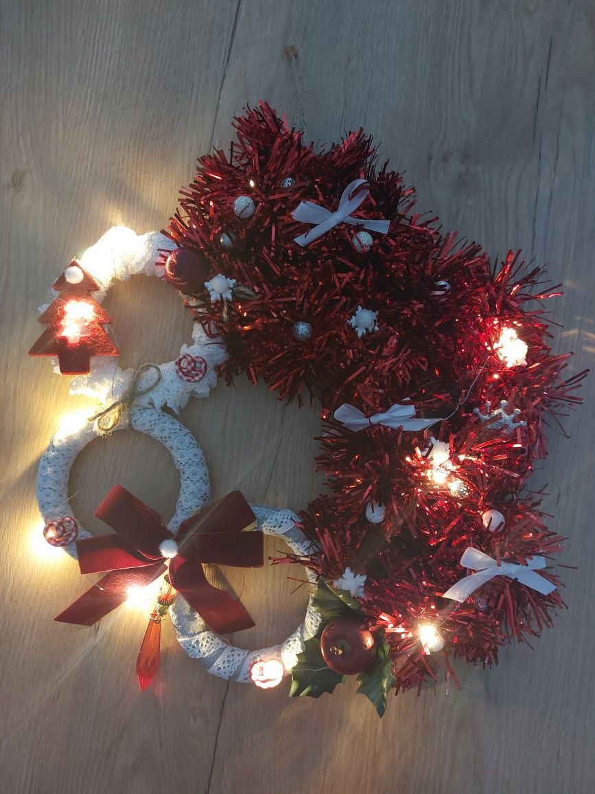 Grinalda de Natal com luzes, Handmade, nova