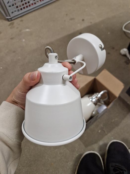 Lampa kinkiet biała loft