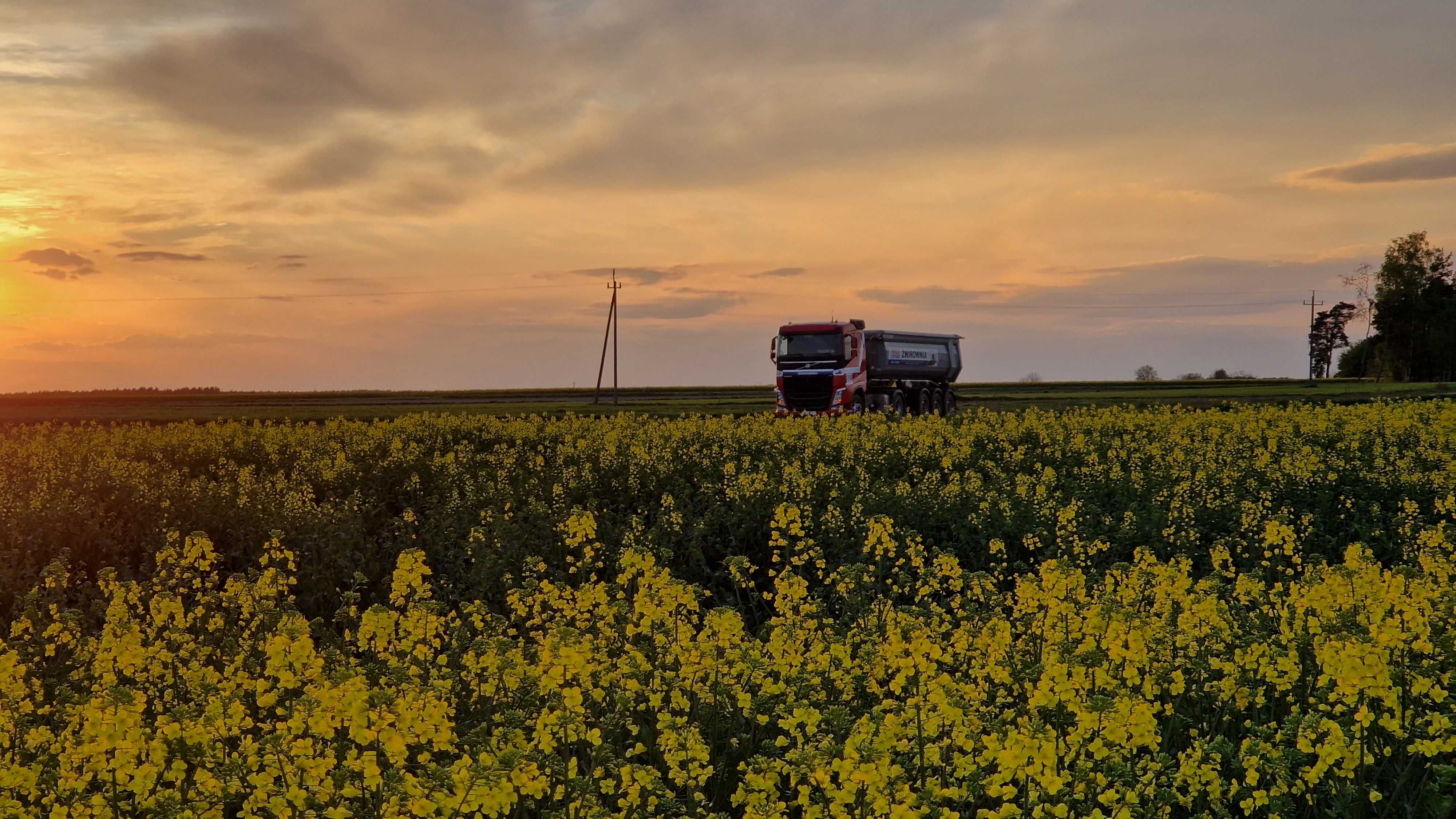 Żwir, piasek, czarnoziem, JCB, transport