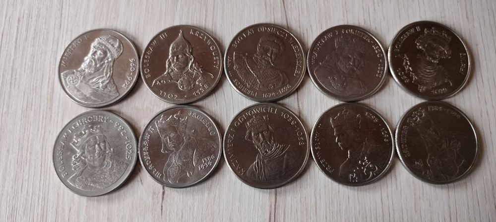 Zestaw monet poczet królów polskich by