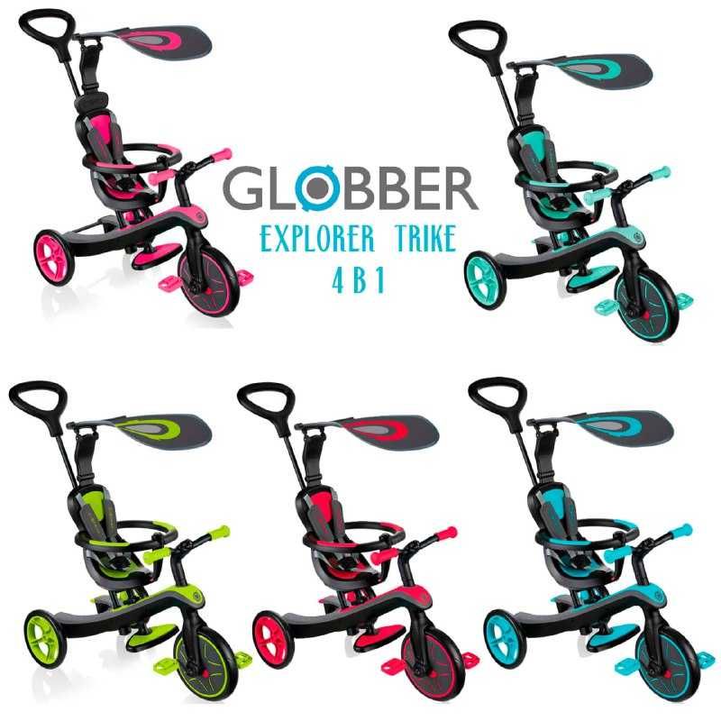 Велосипед беговел трансформер Globber Explorer Trike 2в1/3в1/4в1