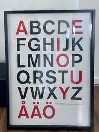 Ikea Olunda obraz alfabet 92x67