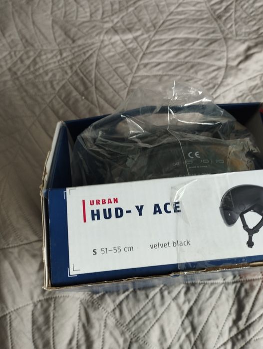 Nowy kask rowerowy ABUS Hud-Y ACE r. S 51-55cm miejski z wizjerem