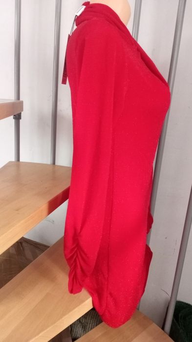 Sukienka czerwona mieniąca się wieczorowa sylwestrowa elegancka nowa