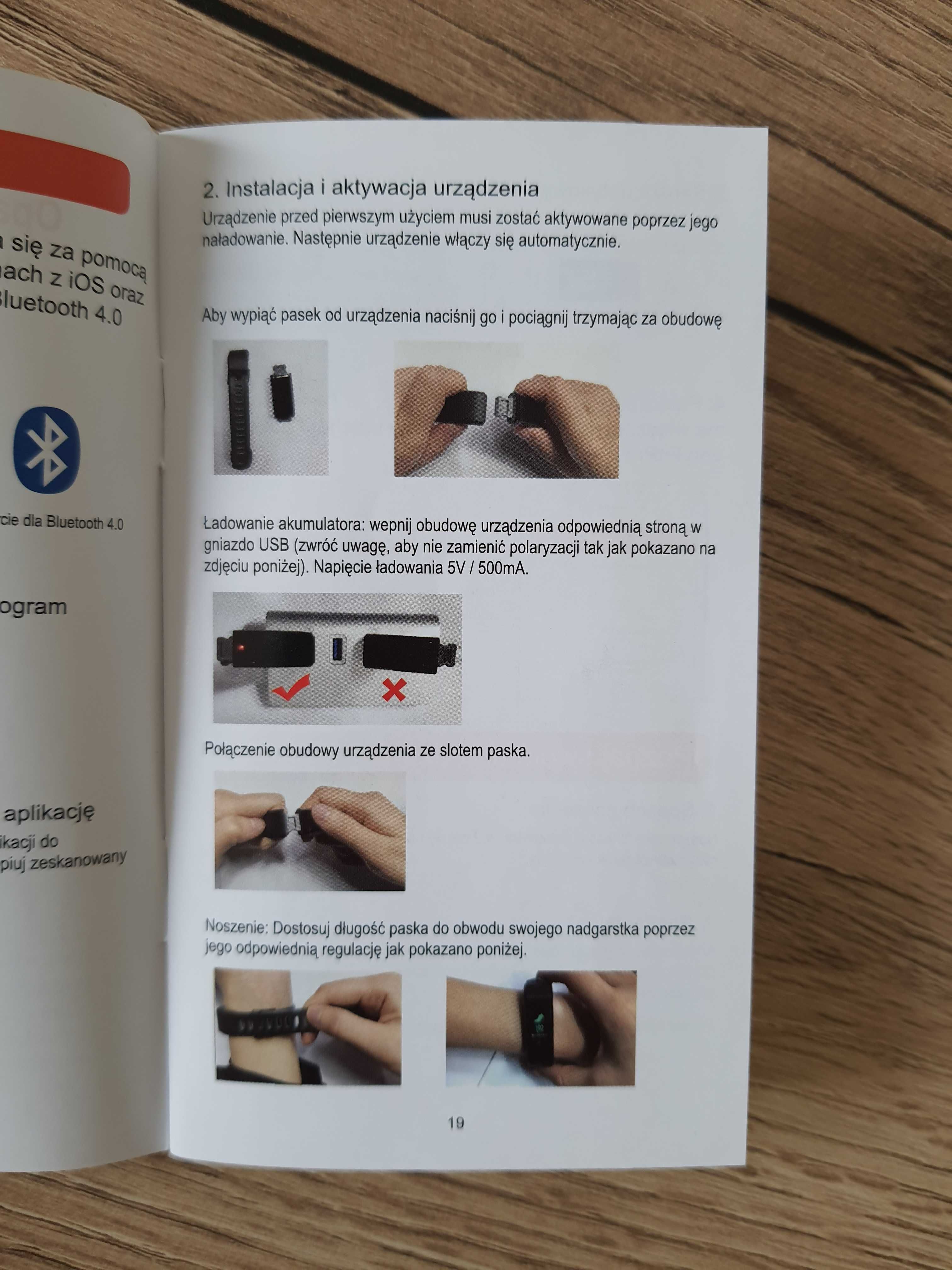 Zegarek opaska sportowa JK Active JKA01 smartband