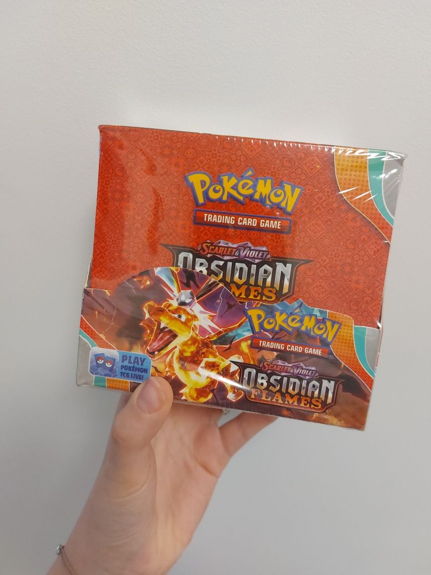 Nowe Karty Pokemon Scarlet&Violet Obsidian Flames Box 360 kart saszetk