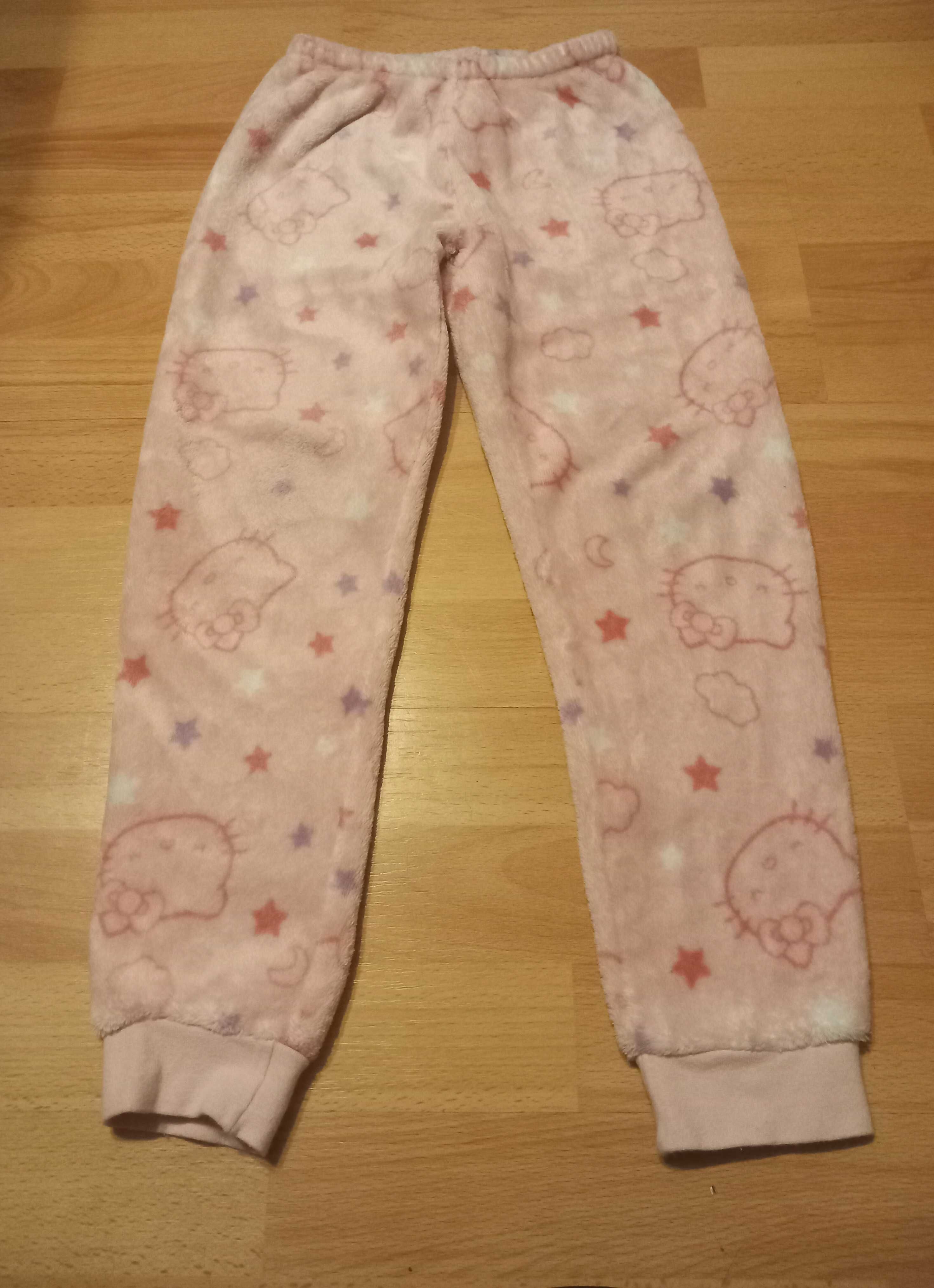 Piżama, Polarowe spodnie Hello Kitty pudrowy róż 116cm, ok. 6lat