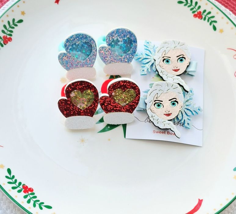 Новорічні аксесуари для волосся заколки,резинки,бантики,обручі