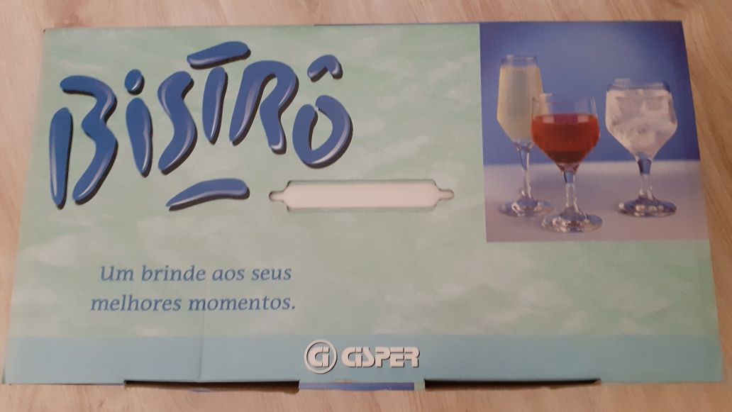 Bistro - conjunto de 18 copos (champanhe, vinho, água)