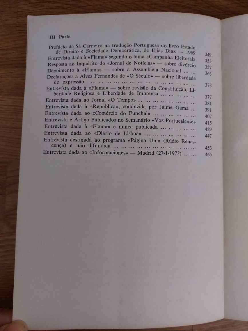 Livro de Francisco Sá Carneiro  - Textos