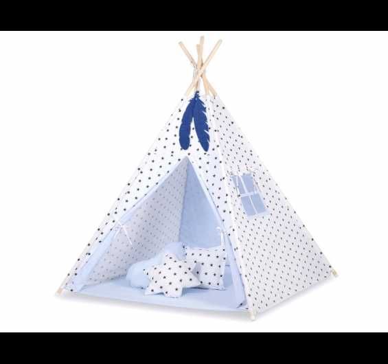 Tenda, colchão, 3 almofadas animais (116×116cm)