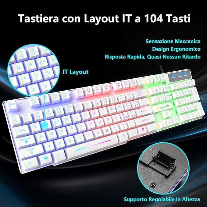 Klawiatura, mysz i adapter do gier