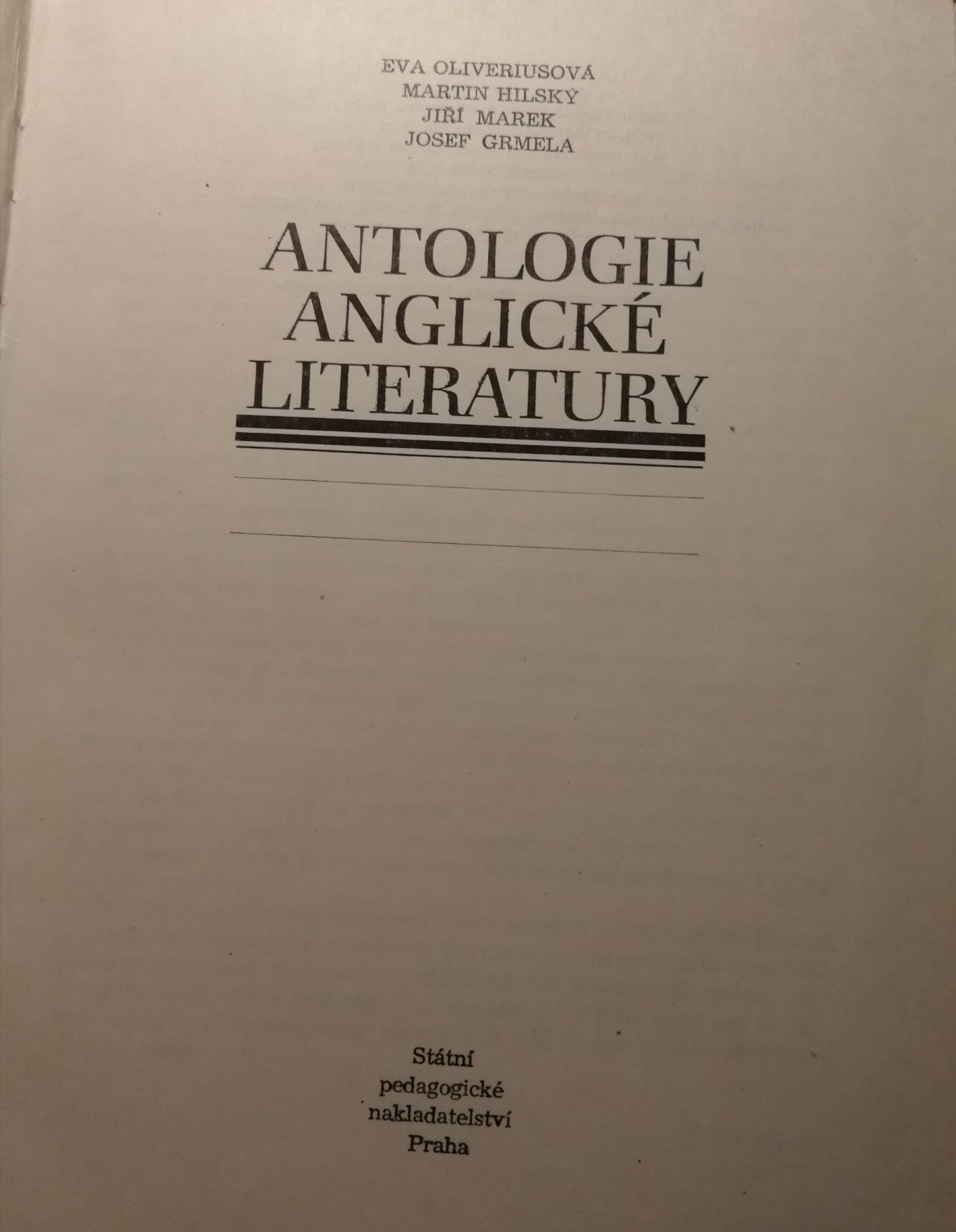 Antologia literatury angielskiej