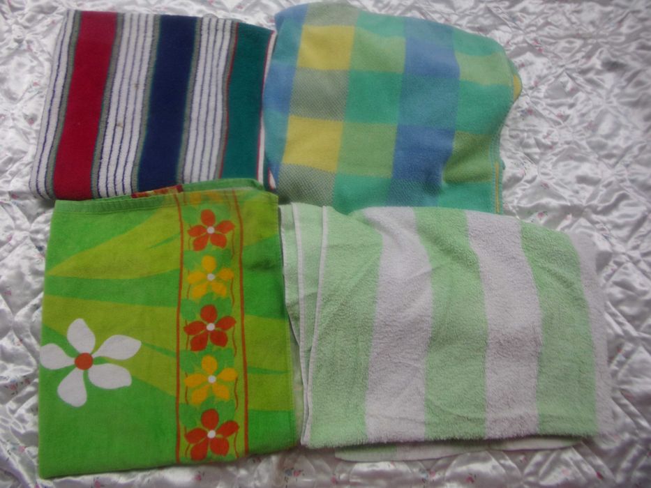 4 Duże Ręczniki plażowe KĄPIELOWe retro super kolory TCM Tchibo