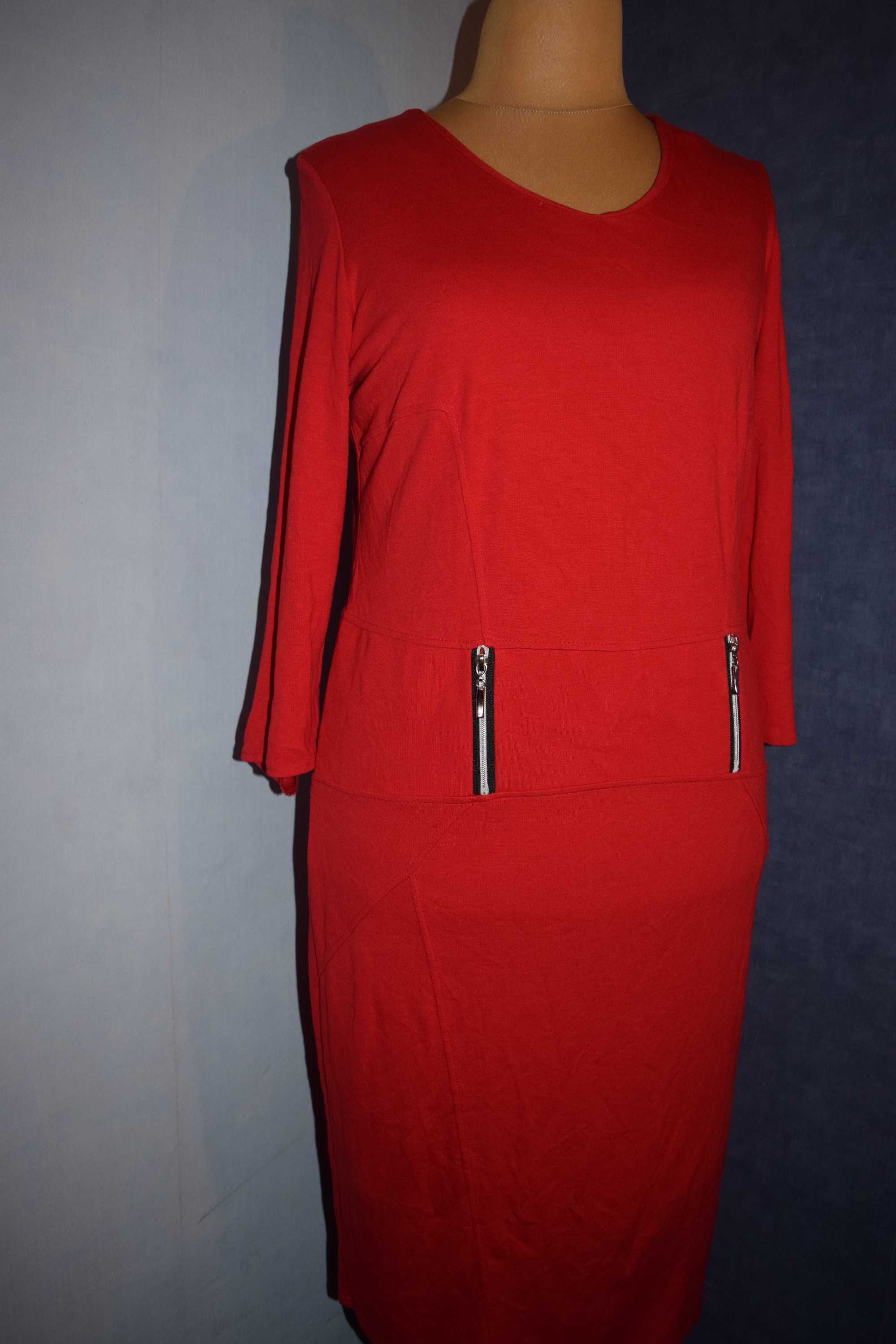 Ferra Moda Piękna sukienka długa nowa czerwona_46
