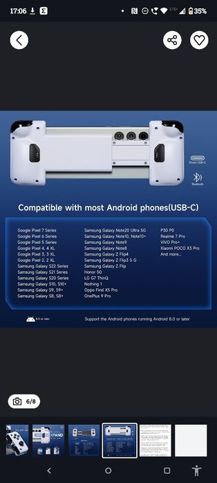 Kontroler gamepad do telefonu/tabletu