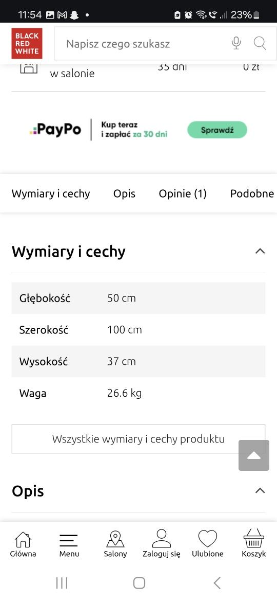 Szafka RTV 2 sztuki nowa złożona BRW