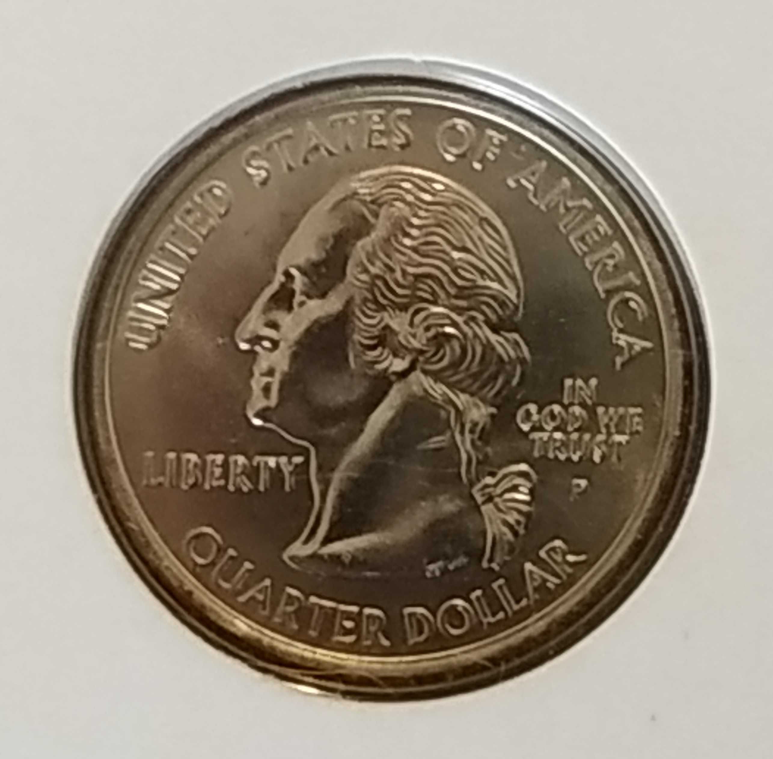 EUA - moeda de 1/4 de dólar de 2005 Minnesota - coincard