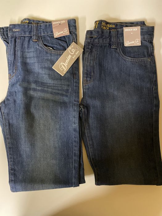 Calças de ganga Denim Novas -lote 2pares menino 158cm