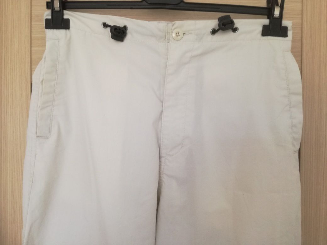 Białe luźne cienkie letnie spodnie pumpy damskie YPSO rozmiar M 38