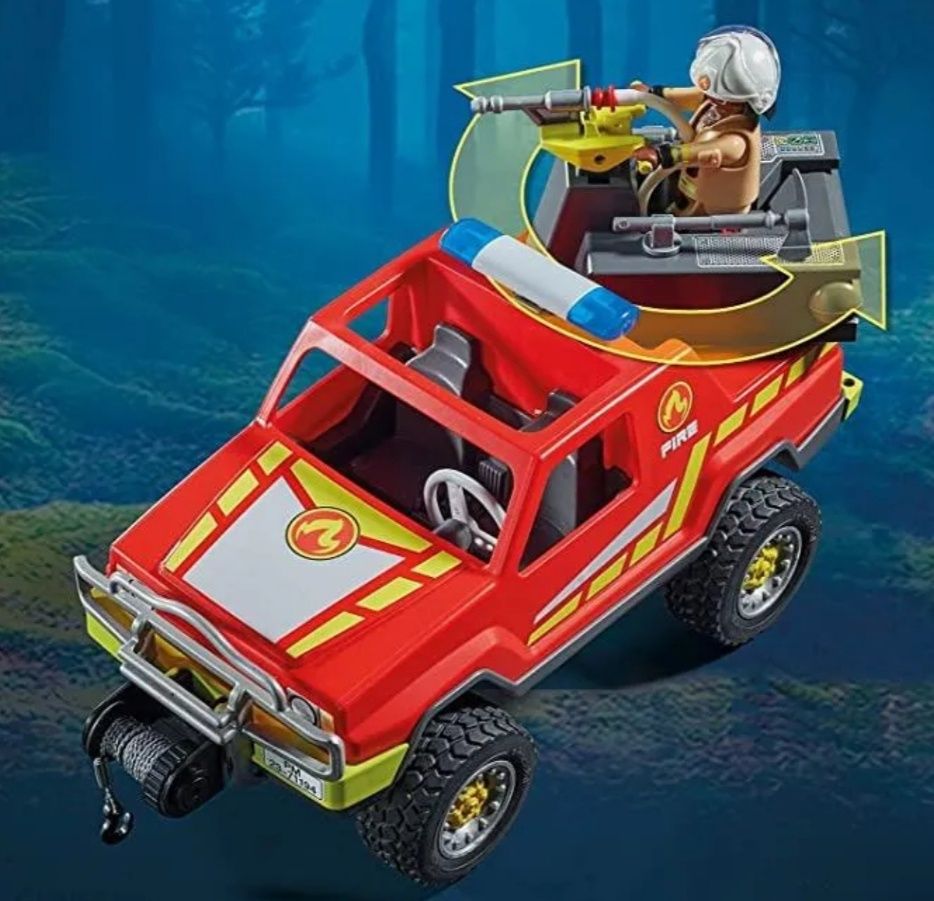 Playmobil Zestaw Klocków Straż Pożarna Wielkanoc wóz sikawka na wodę