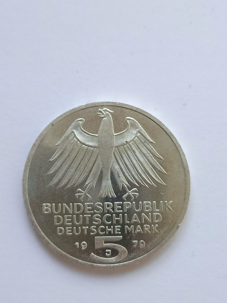 Германия 5 марок 1979 год. Серебро.