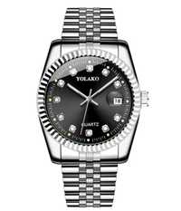 Modny diamentowy kalendarz męski zegarek biznesowy luksusowy