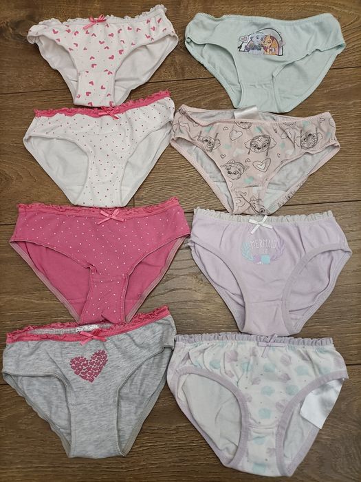 Majtki bawełniane x 8, pierwsze rozmiary