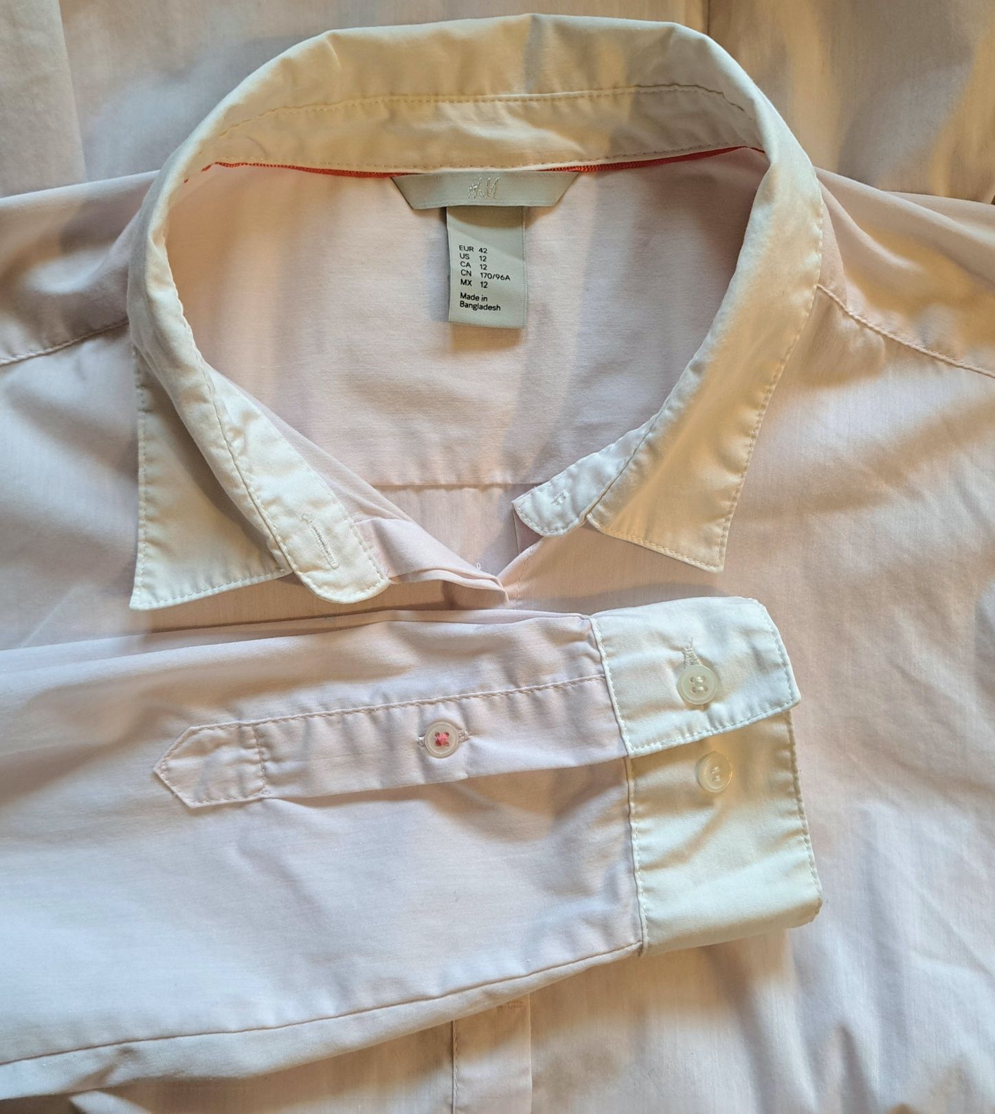 Klasyczna elegancka koszula damska jasnoróżowa H&M