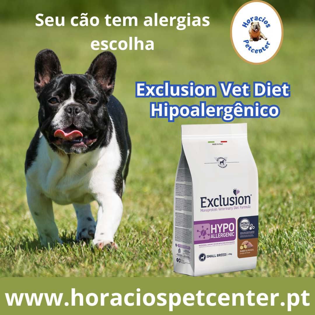 Exclusion Hypoallergenic Peixe e Batata Médio/Grande 12kg