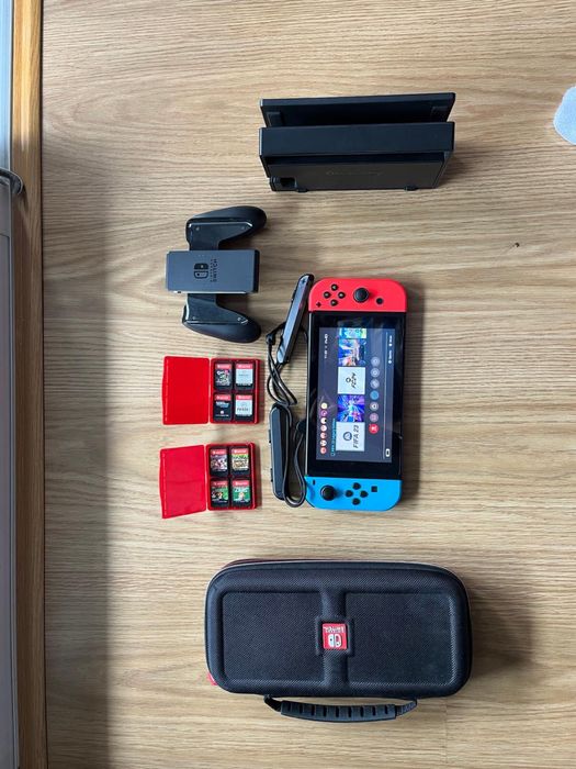 Nintendo switch com 9 jogos