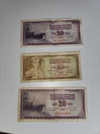 Dinar jugoslawia 1978 i 1974 banknoty numizmatyka