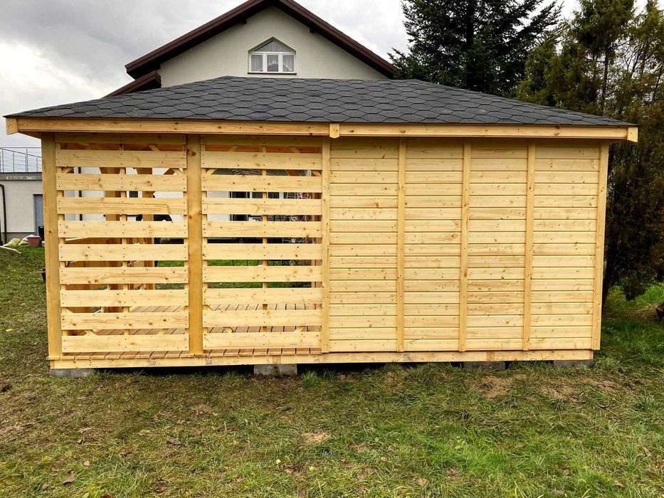 Altana ogrodowa z domkiem narzędziowym Afrodyta 3m x 5m - PRODUCENT