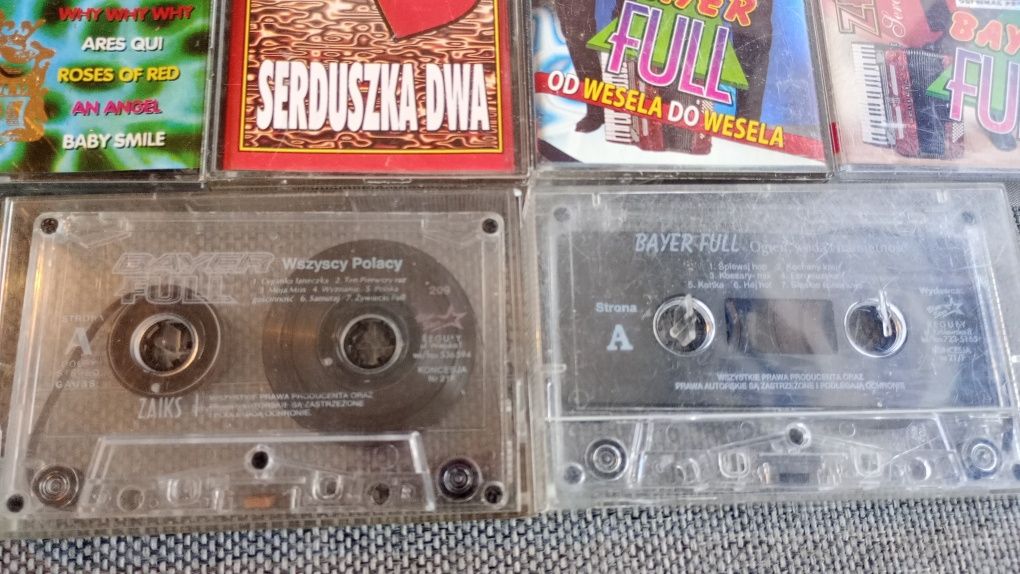 Kasety magnetofonowe J.M.Jarre, Depeche Mode, Bayer Full i inne.