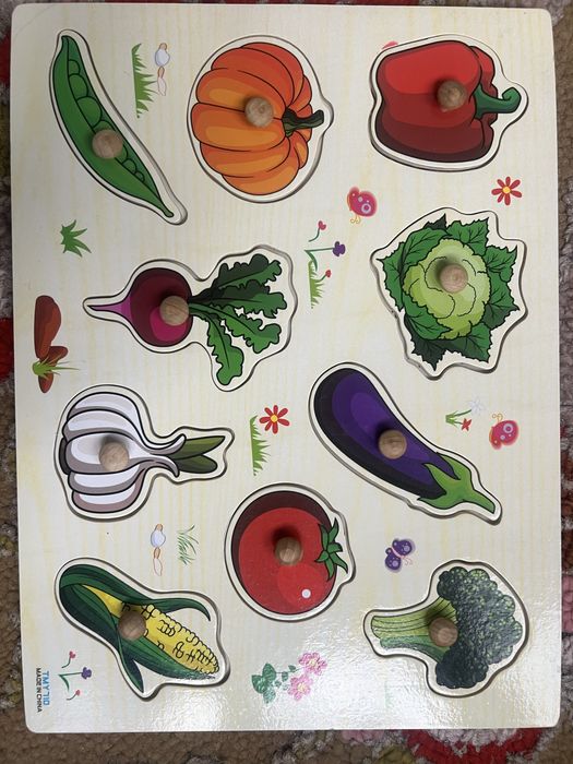 Сортер, досточка-вкладыш ОВОЩИ