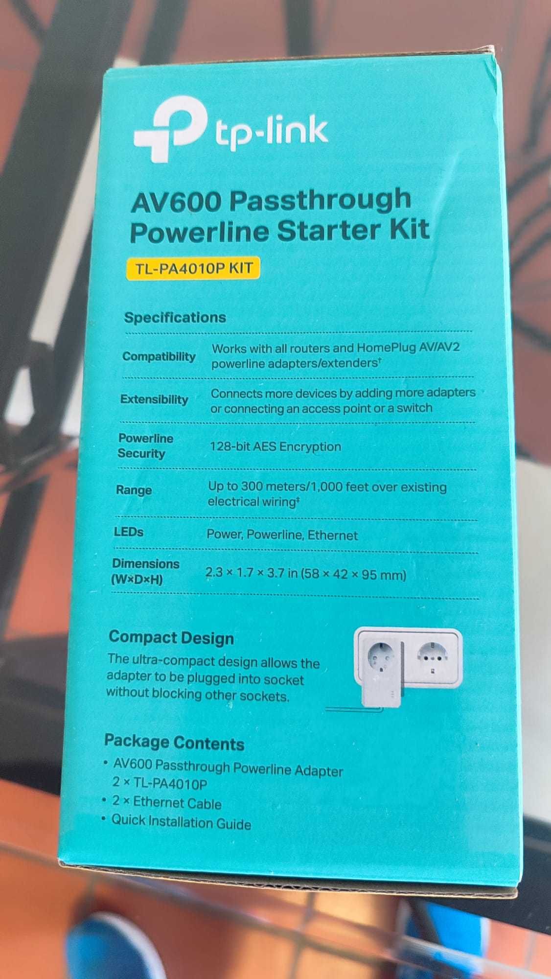 Powerline TP-LINK TL-PA4010PKit (AV600 - Passthrough)