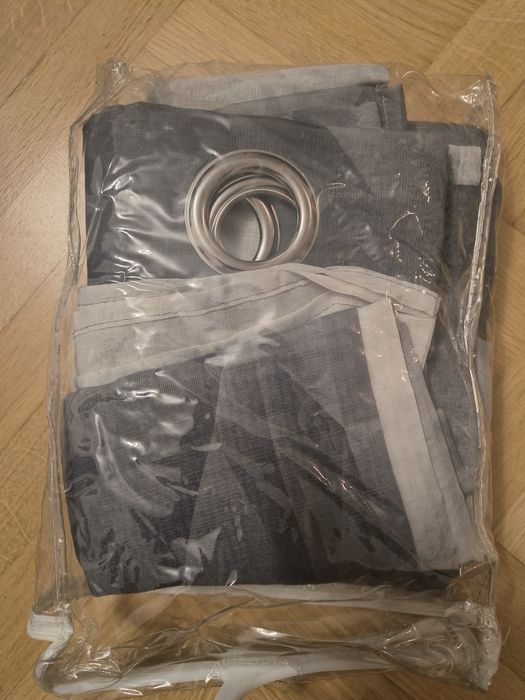 Para nowych zasłon 140x260 zasłony szare cieniowane