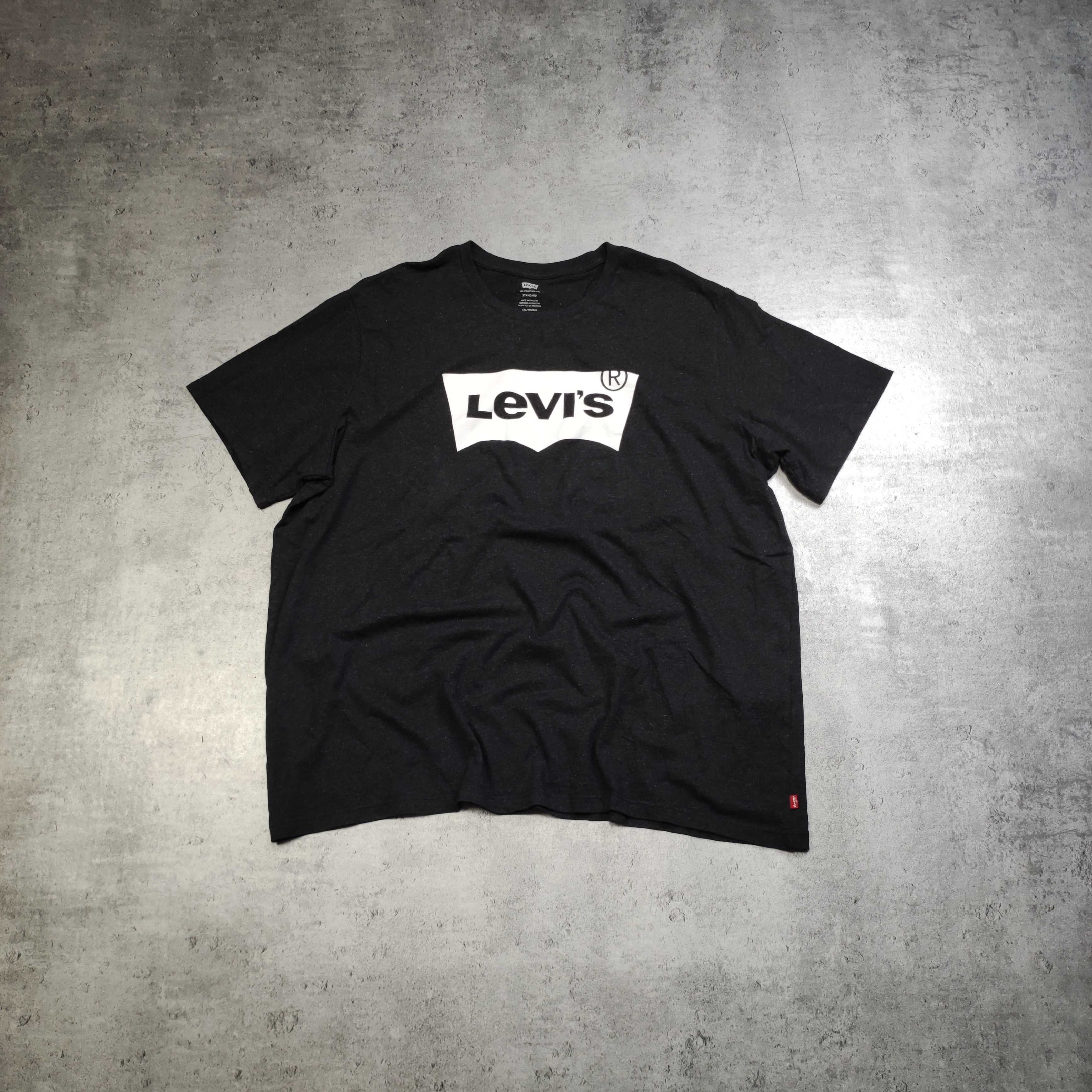 MĘSKA Koszulka Bawełna PREMIUM Duże Logo Levis Klasyczna Elegancka