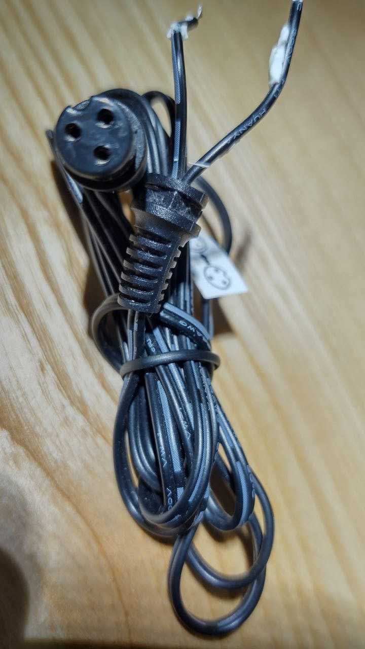 Кабель MiniXLR 3pin M12 GX12 MIC323 MIC333 48V зарядка байк мікшер 18V