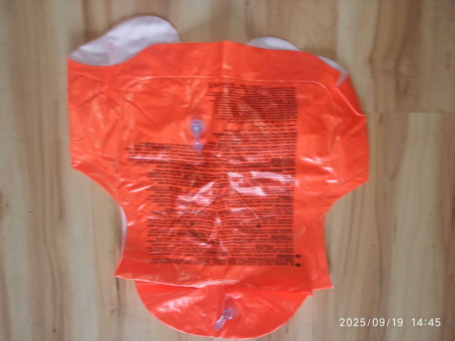 Kamizelka dmuchana do pływania kapok z rękawkami 3-6 lat 18-30 kg