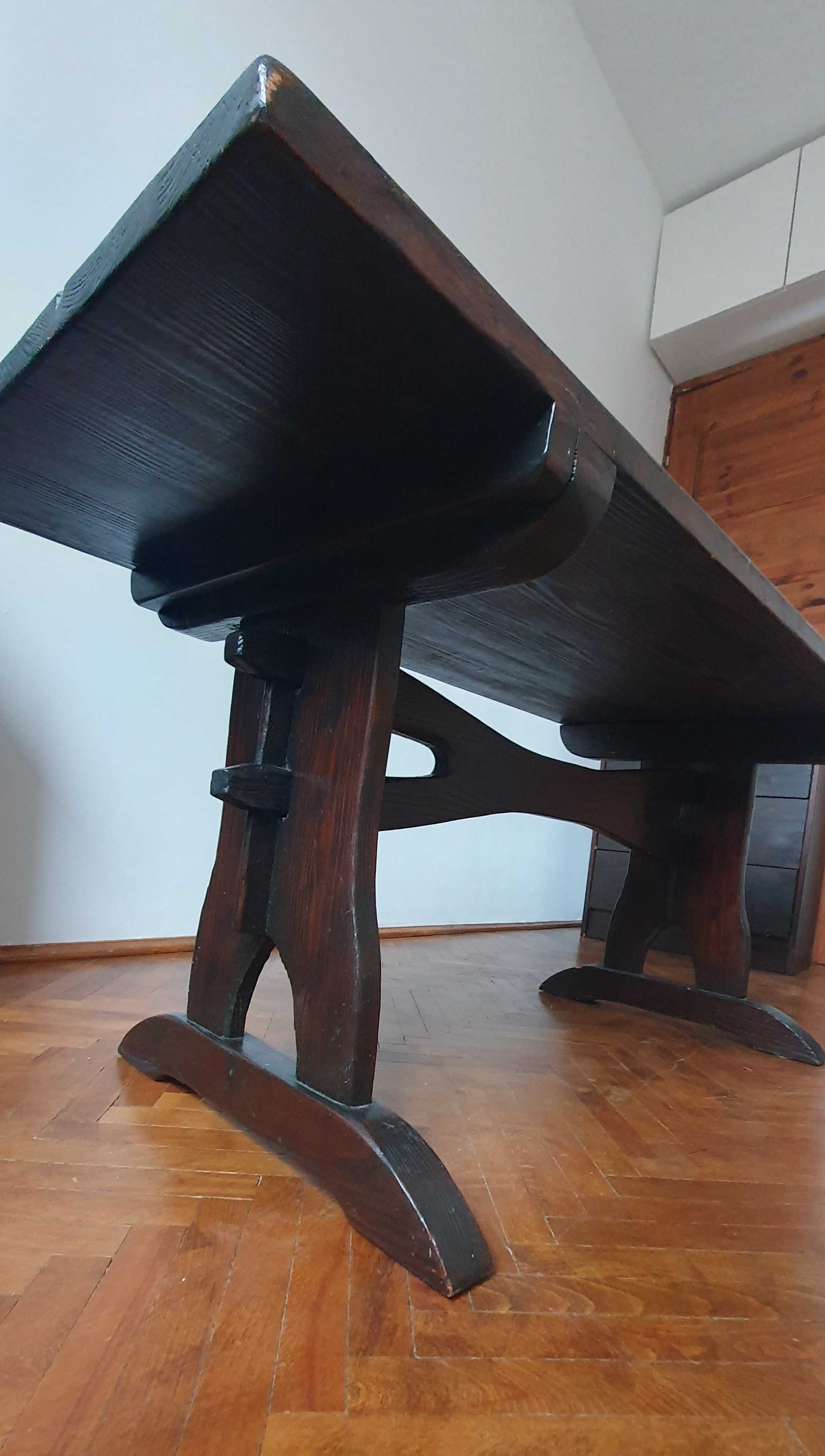 Piękna drewniana ława/stół unikat