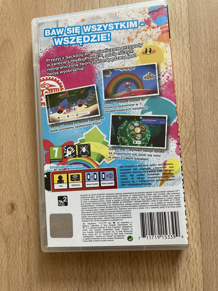 PSP gra Sony little big planet na konsolę PSP, stan bardzo dobry